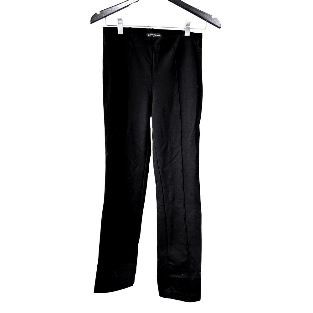 Pull On Black Pintuck Ponte Slim Pants Size S | Dark Academic |City Chic |Modern - Picture 2 of 9